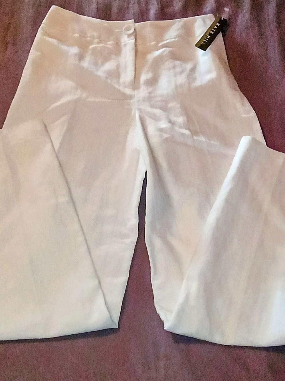 Kate Hill White Wide-Leg Pants